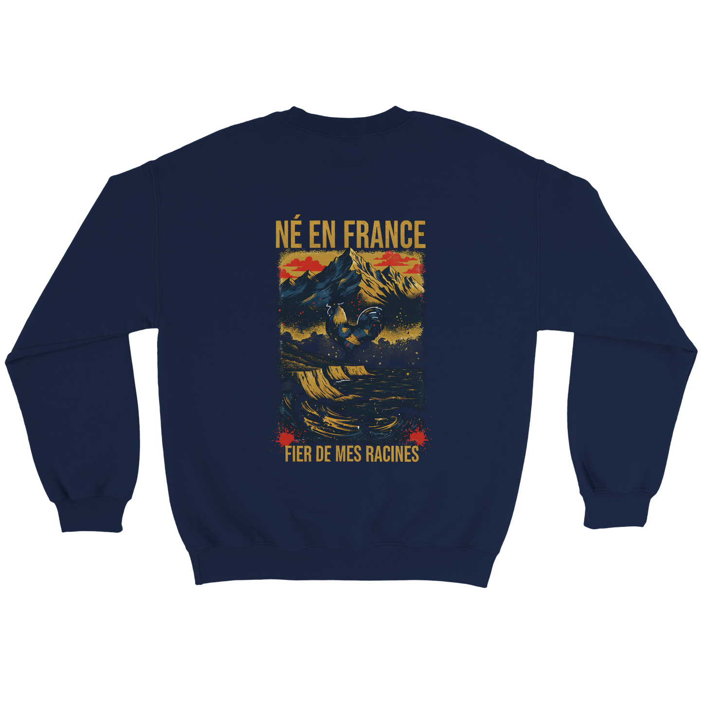 Sweat-shirt Homme « Né en France » – Confort Premium et Design Durable
