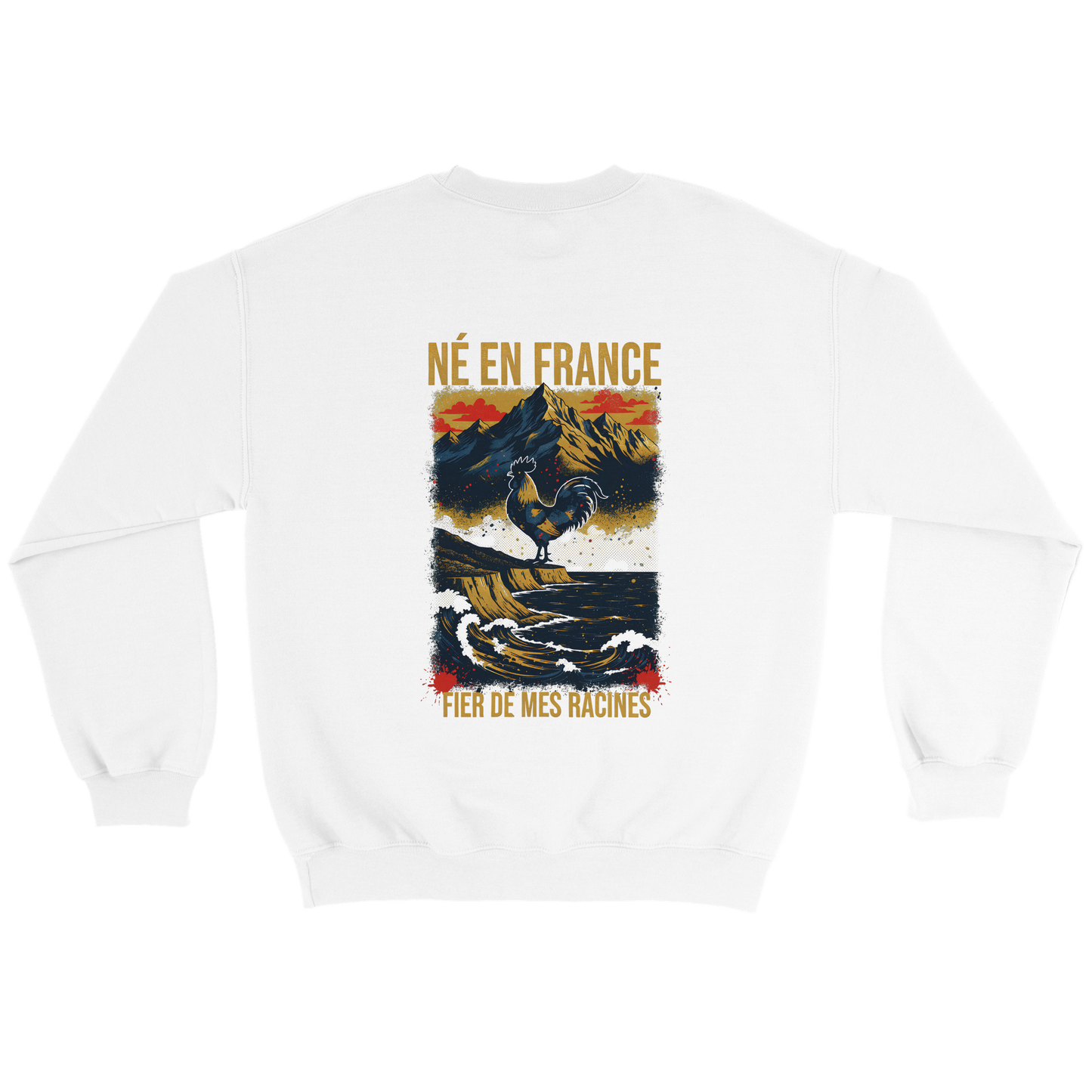 Sweat-shirt Homme « Né en France » – Confort Premium et Design Durable