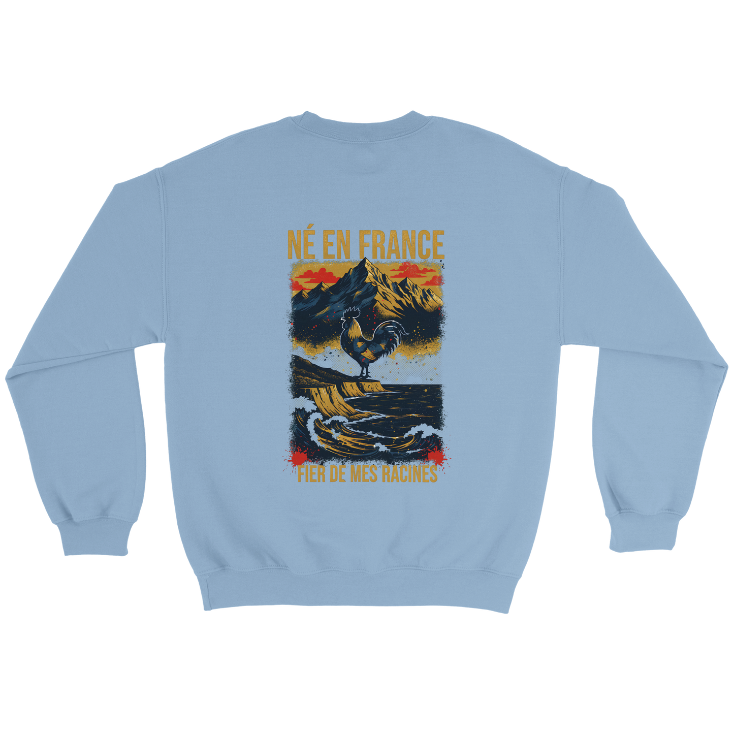 Sweat-shirt Homme « Né en France » – Confort Premium et Design Durable