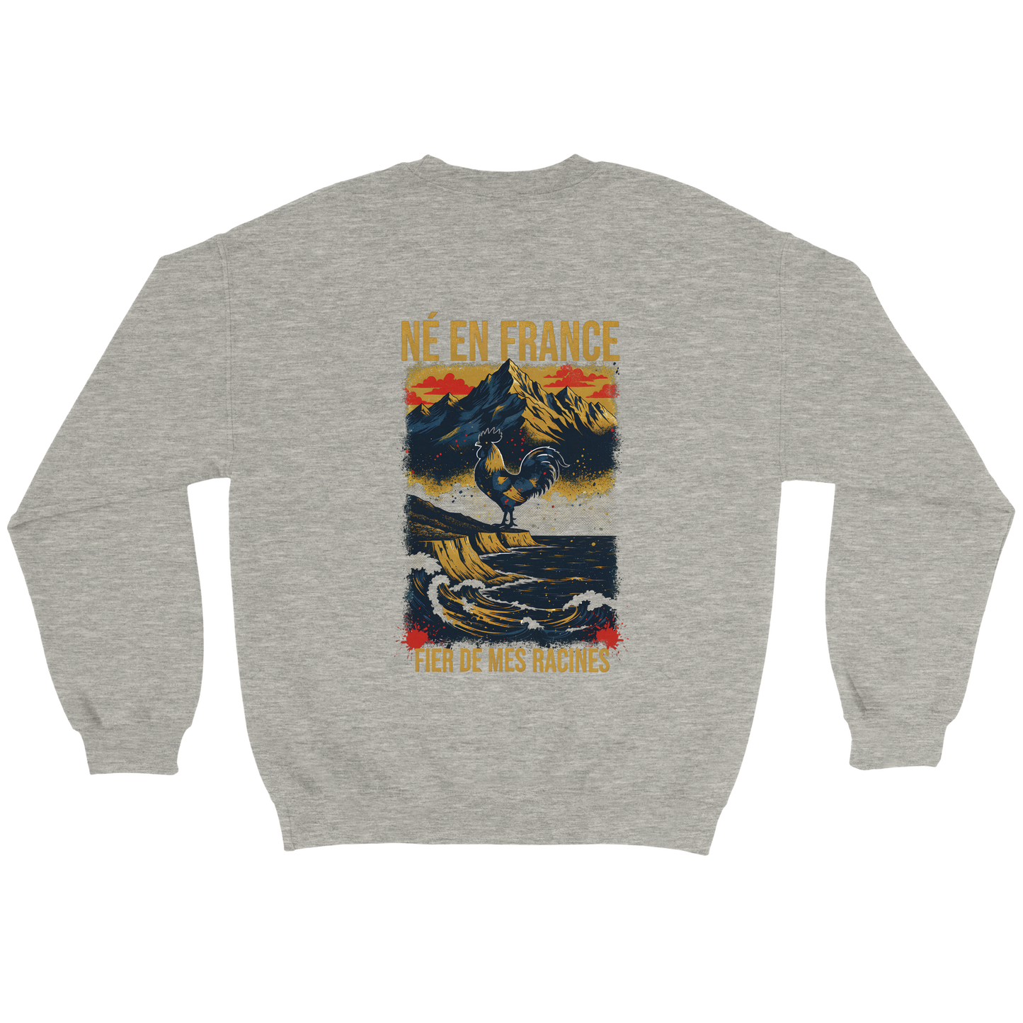 Sweat-shirt Homme « Né en France » – Confort Premium et Design Durable