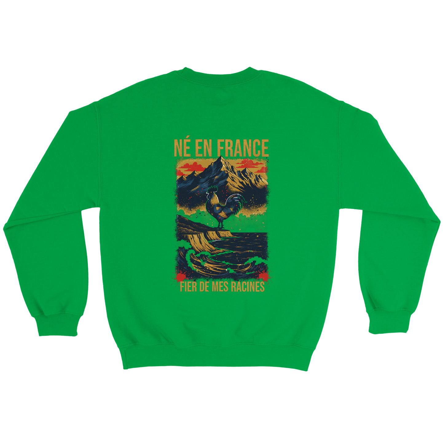 Sweat-shirt Homme « Né en France » – Confort Premium et Design Durable