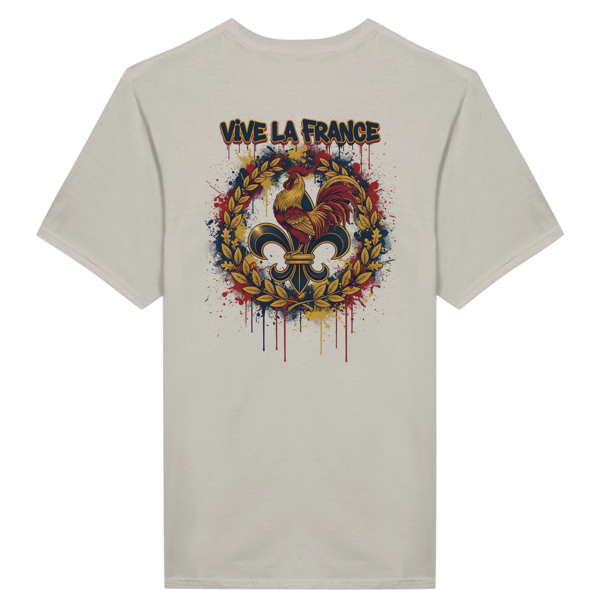 T-shirt Homme 'Vive la France' – Coton Premium, Coupe Classique