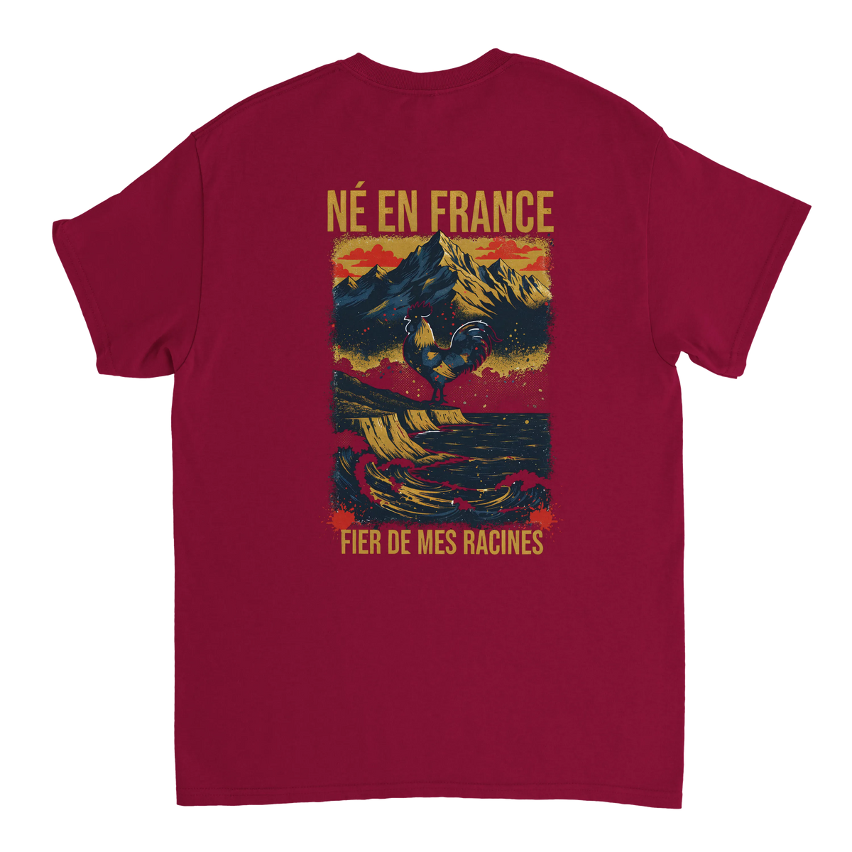 T-Shirt Premium 'Né en France' – Coton Épais à Coupe Classique