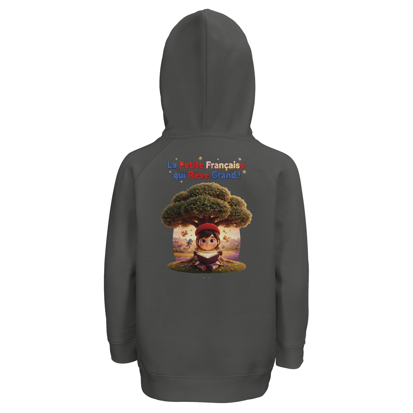 Sweat à capuche fille - La petite française qui rêve grand