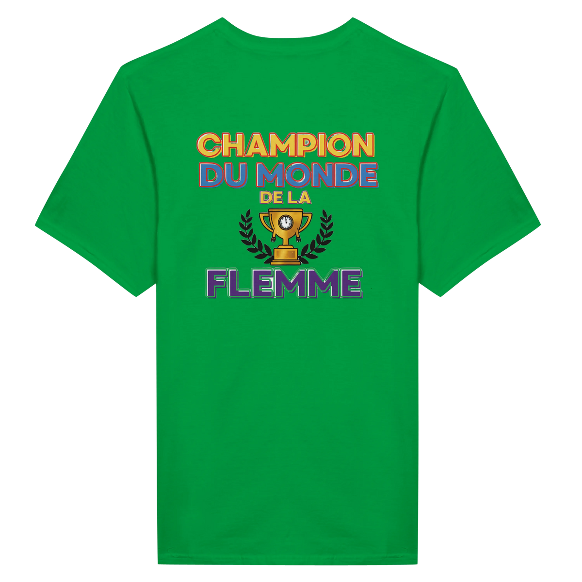 T-Shirt Homme - Champion du Monde de la Flemme - Confort Premium