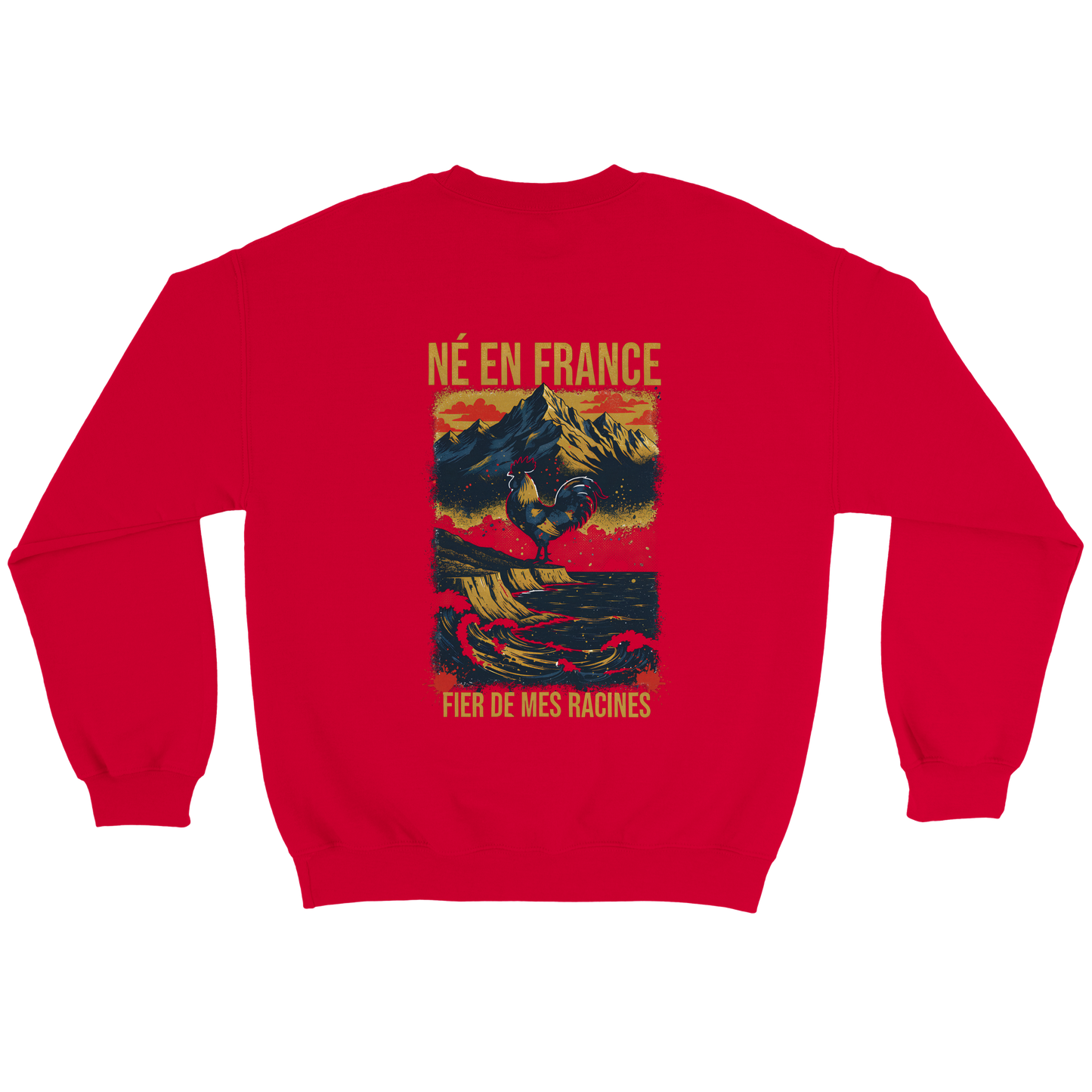 Sweat-shirt Homme « Né en France » – Confort Premium et Design Durable