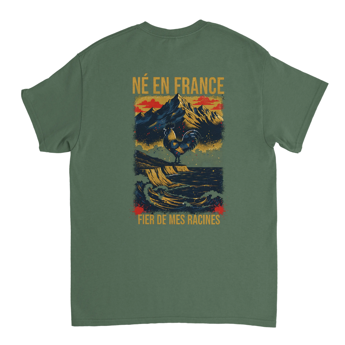 T-Shirt Premium 'Né en France' – Coton Épais à Coupe Classique
