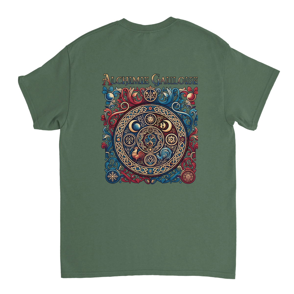 T-Shirt Homme Alchimie Gauloise – Coton Épais à Coupe Classique