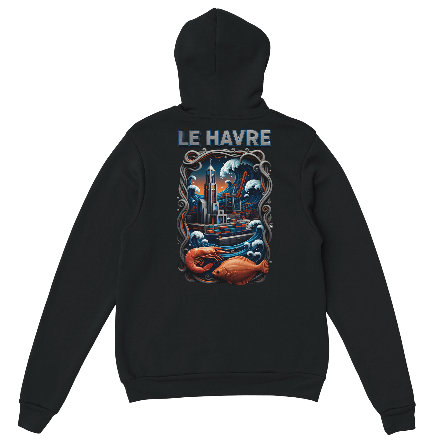 Sweat à Capuche Unisexe Le Havre – Hoodie Confortable et Résistant