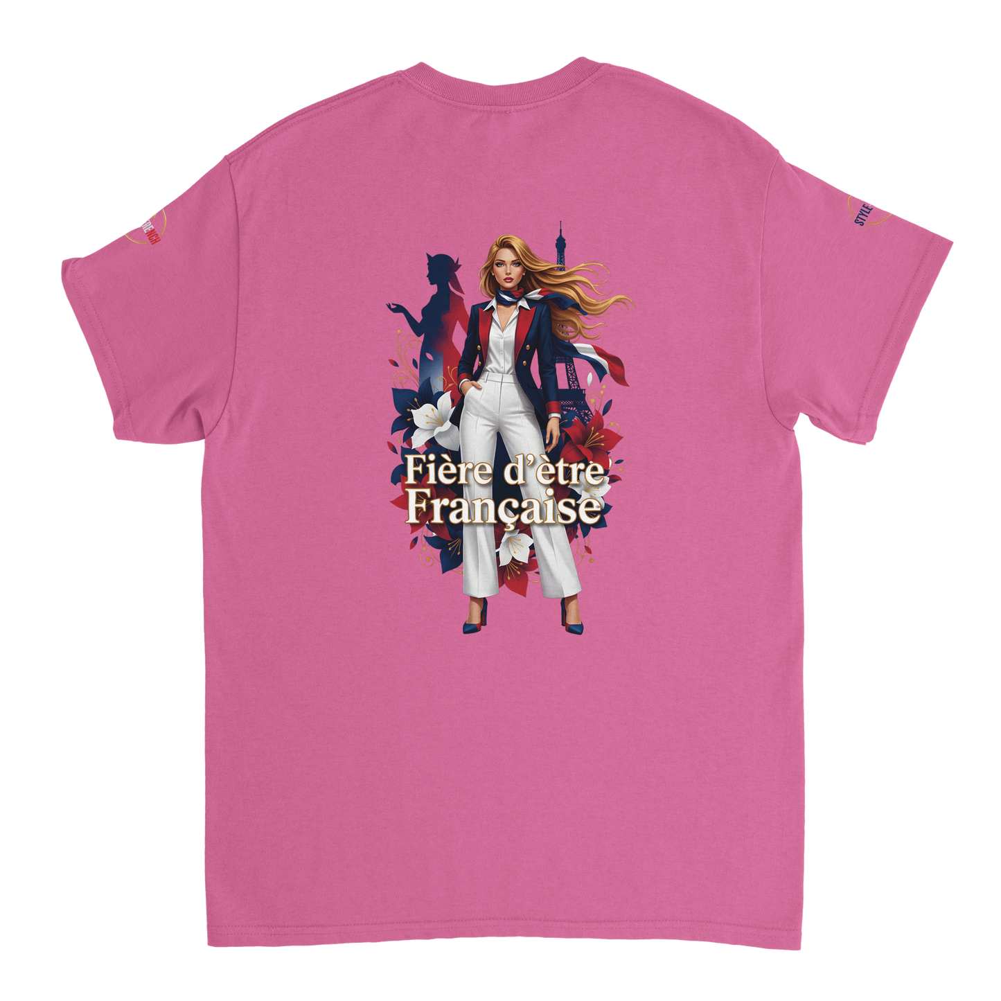 T-Shirt Femme Fière d'Être Française – Coton Premium