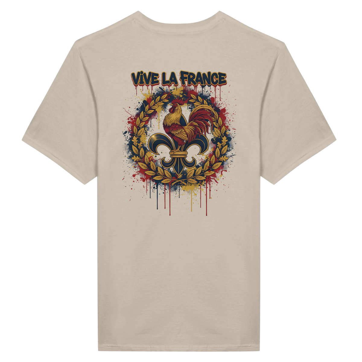 T-shirt Homme 'Vive la France' – Coton Premium, Coupe Classique