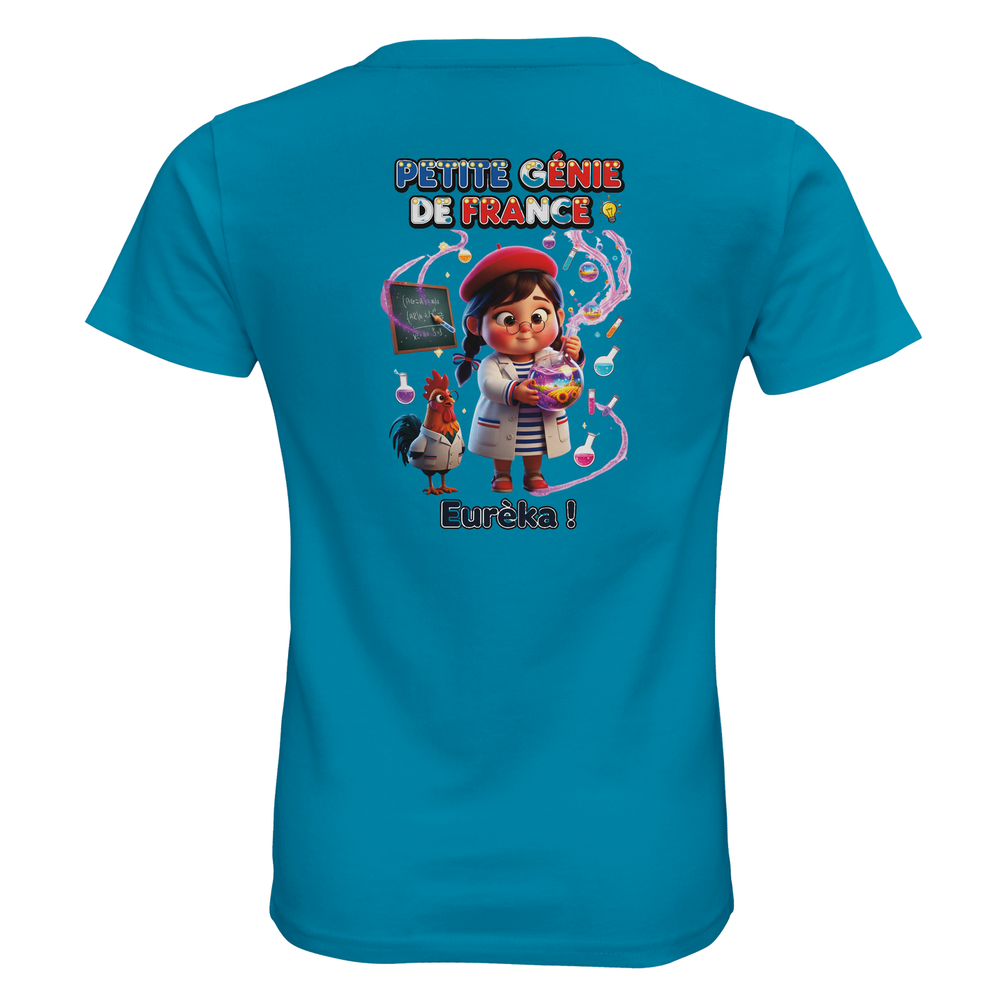 T-Shirt Fille "Petite Génie de France" - 100% Coton Bio