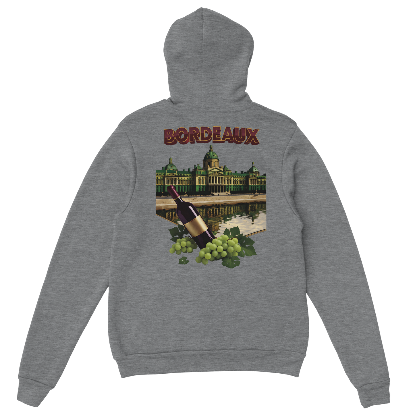 Sweat à capuche unisexe bordeaux Ville de France - Confort premium