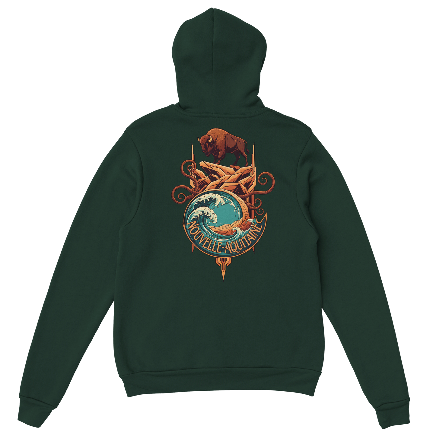 Sweat à capuche unisexe Nouvelle-Aquitaine - Hoodie premium en coton mélangé