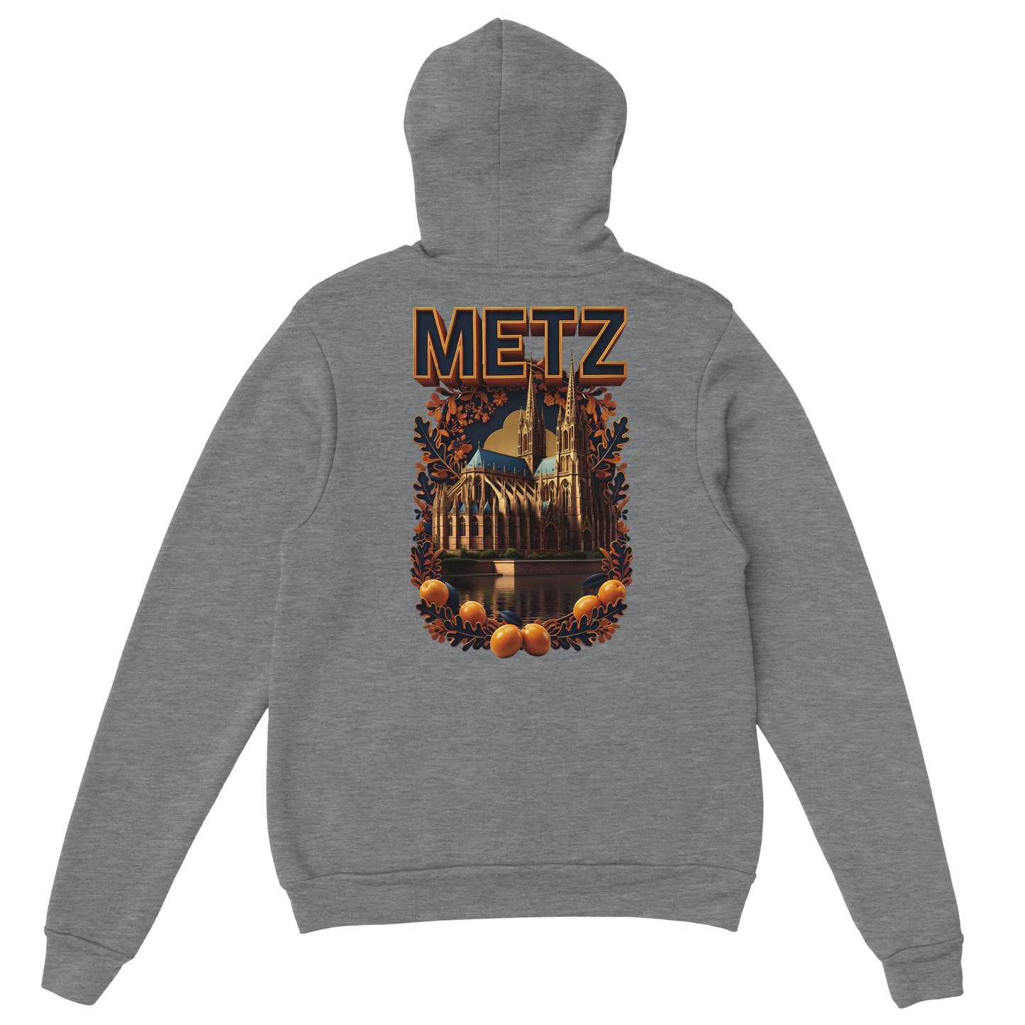 Sweat à capuche unisexe Metz - Ville de France - Design Premium