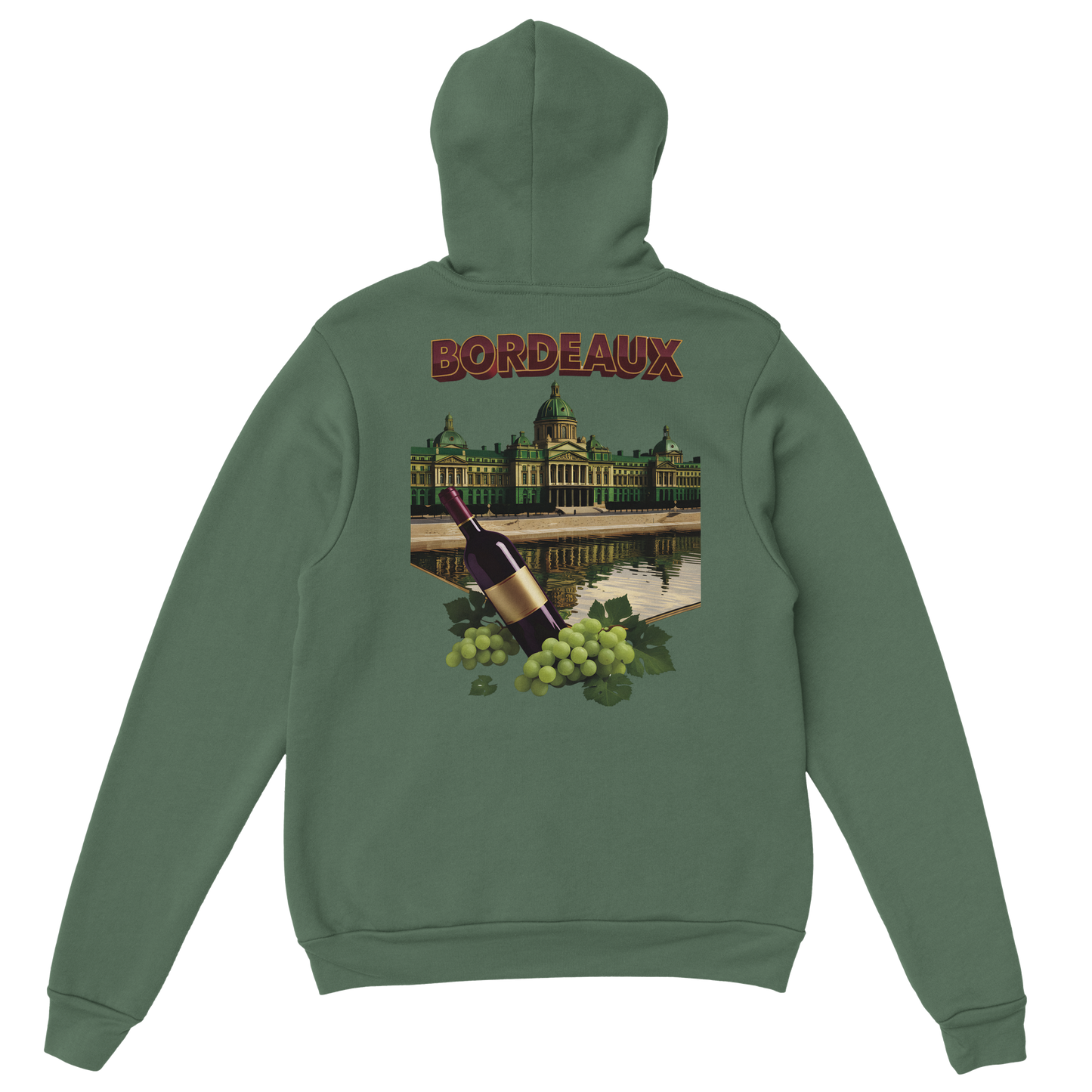 Sweat à capuche unisexe bordeaux Ville de France - Confort premium