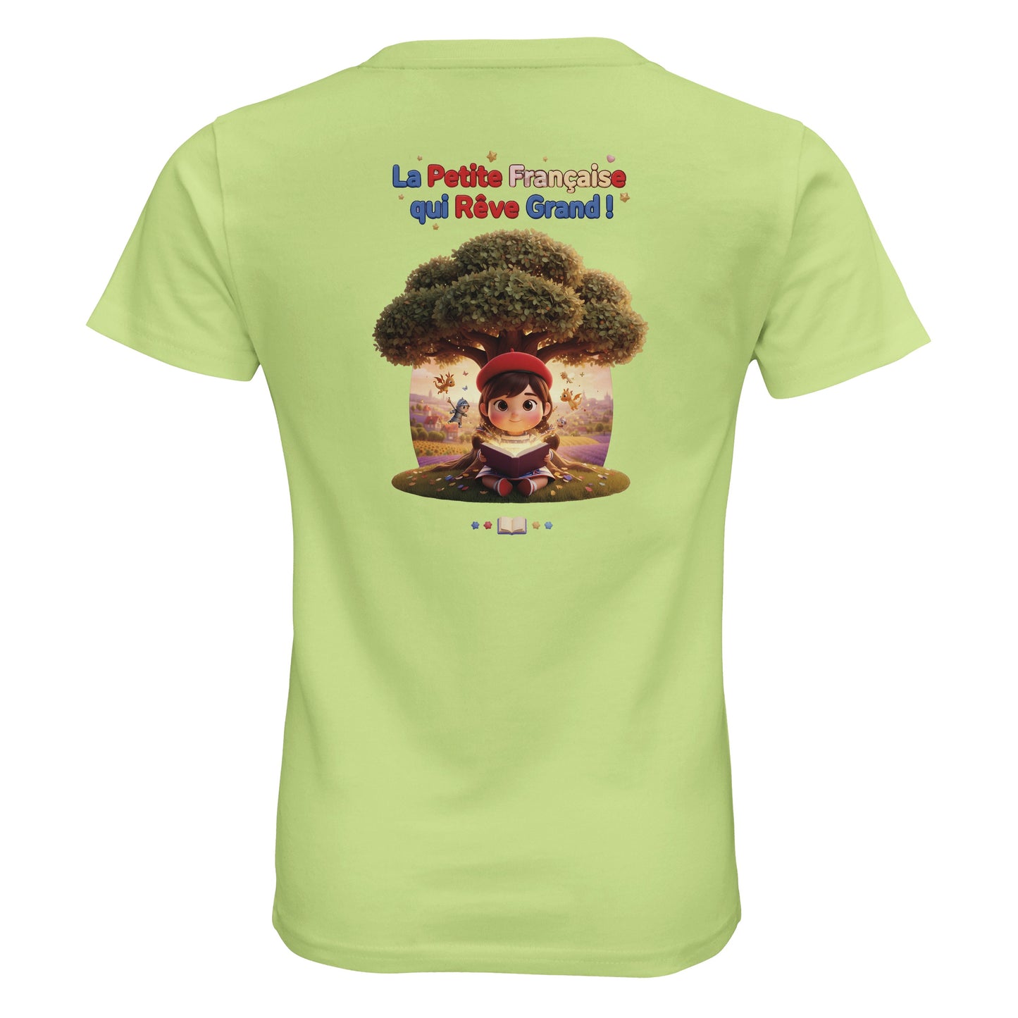 T-Shirt Fille - La Petite Française Qui Rêve Grand - 100% Coton Bio