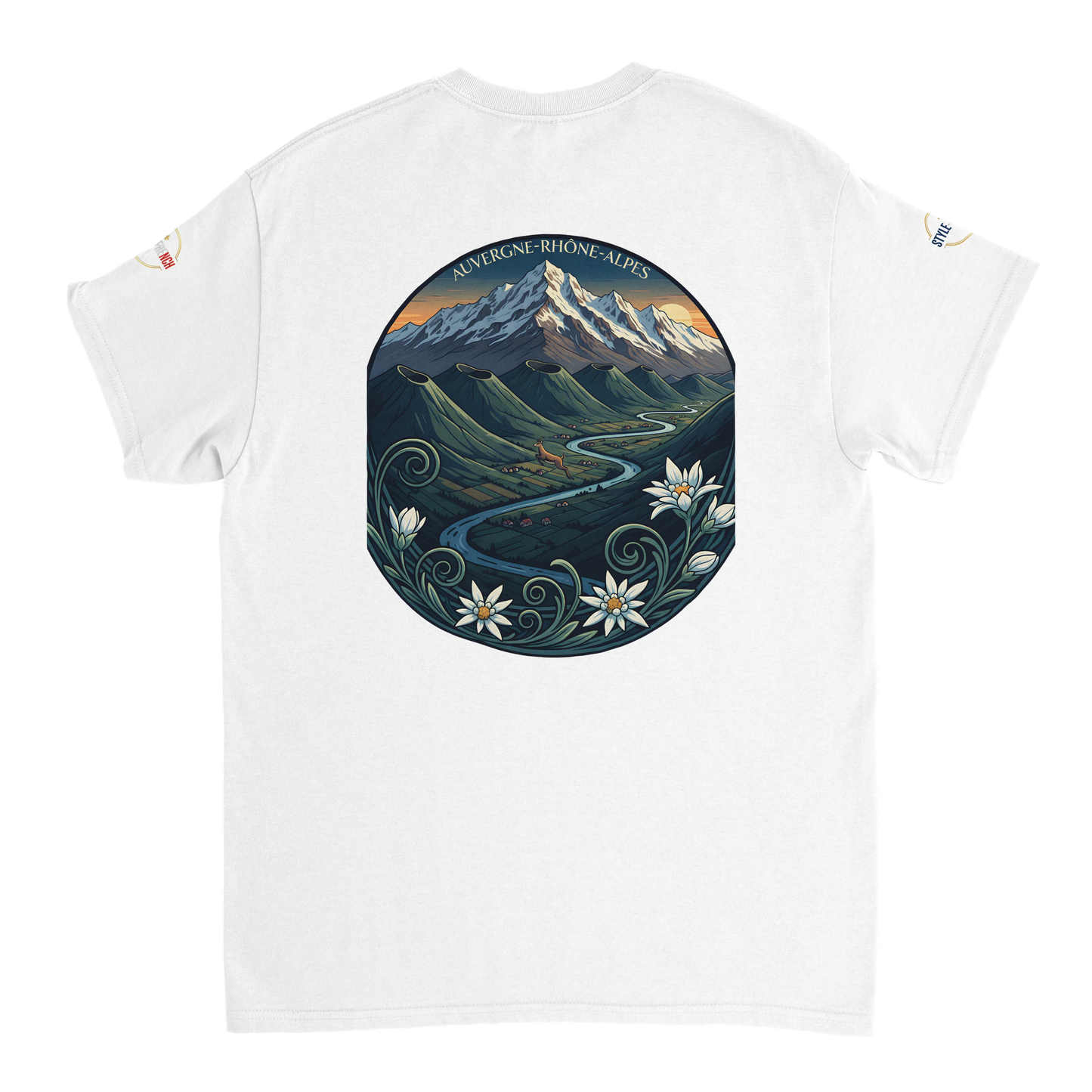 T-Shirt  Auvergne -Rhône -Alpes – Coupe Confortable et Durable