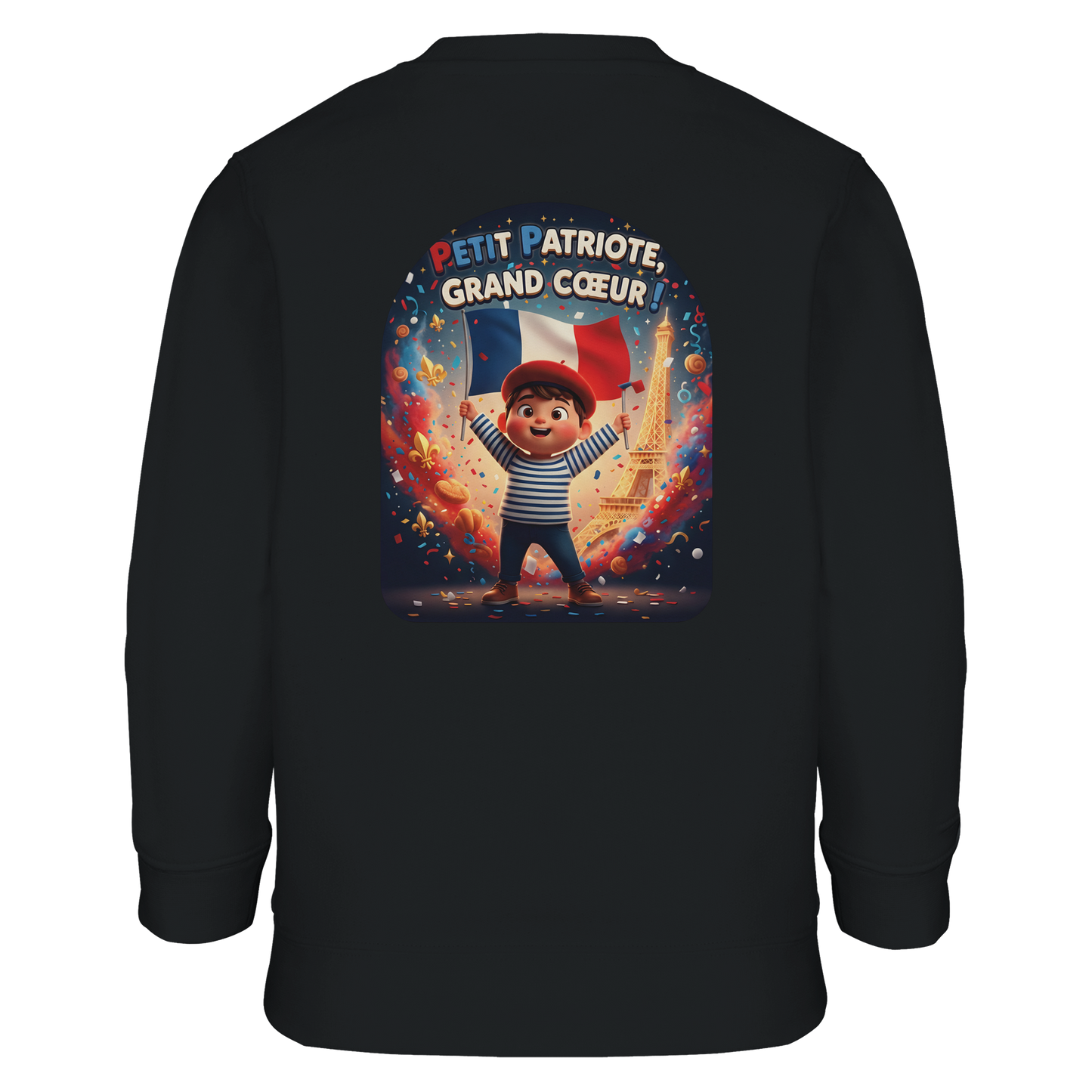 Sweat-shirt Garçon Petit Patriote - Coton Recyclé Confortable