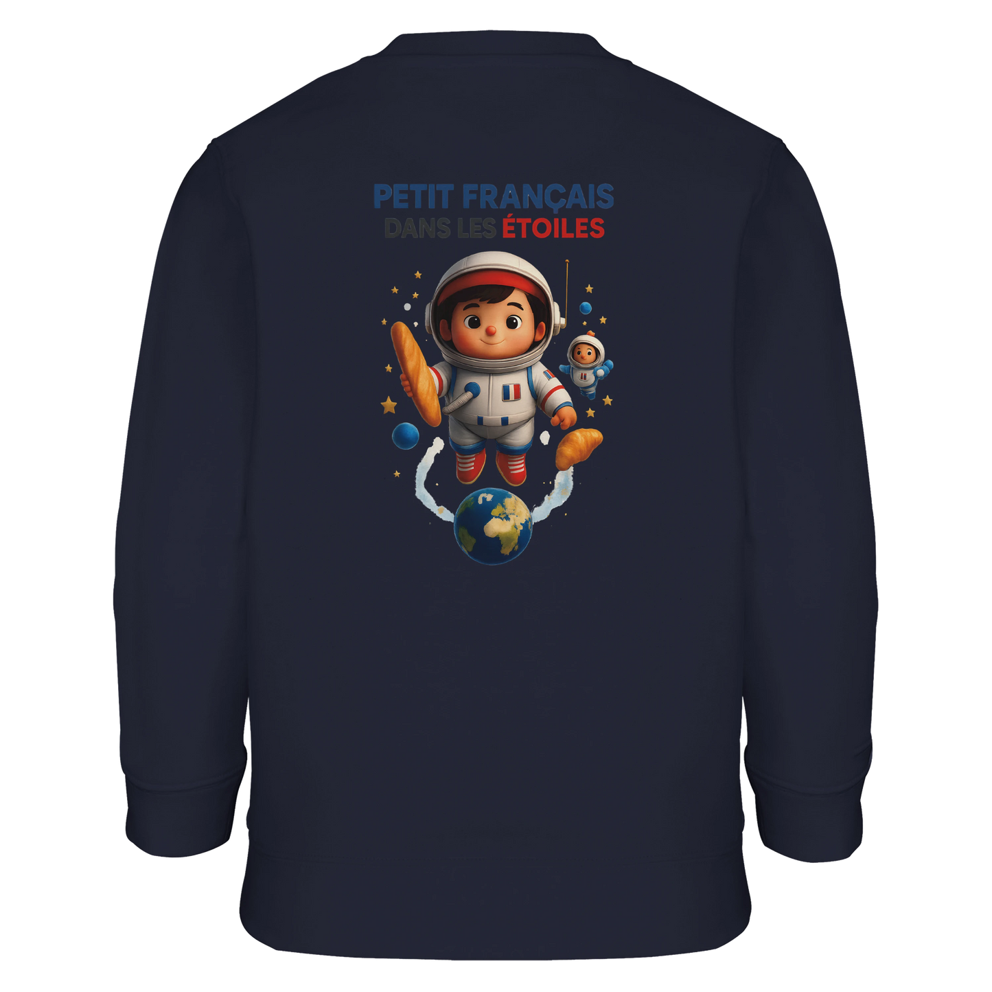 Sweat-shirt garçon Petit Français dans les Étoiles - Coton Écologique et Polaire