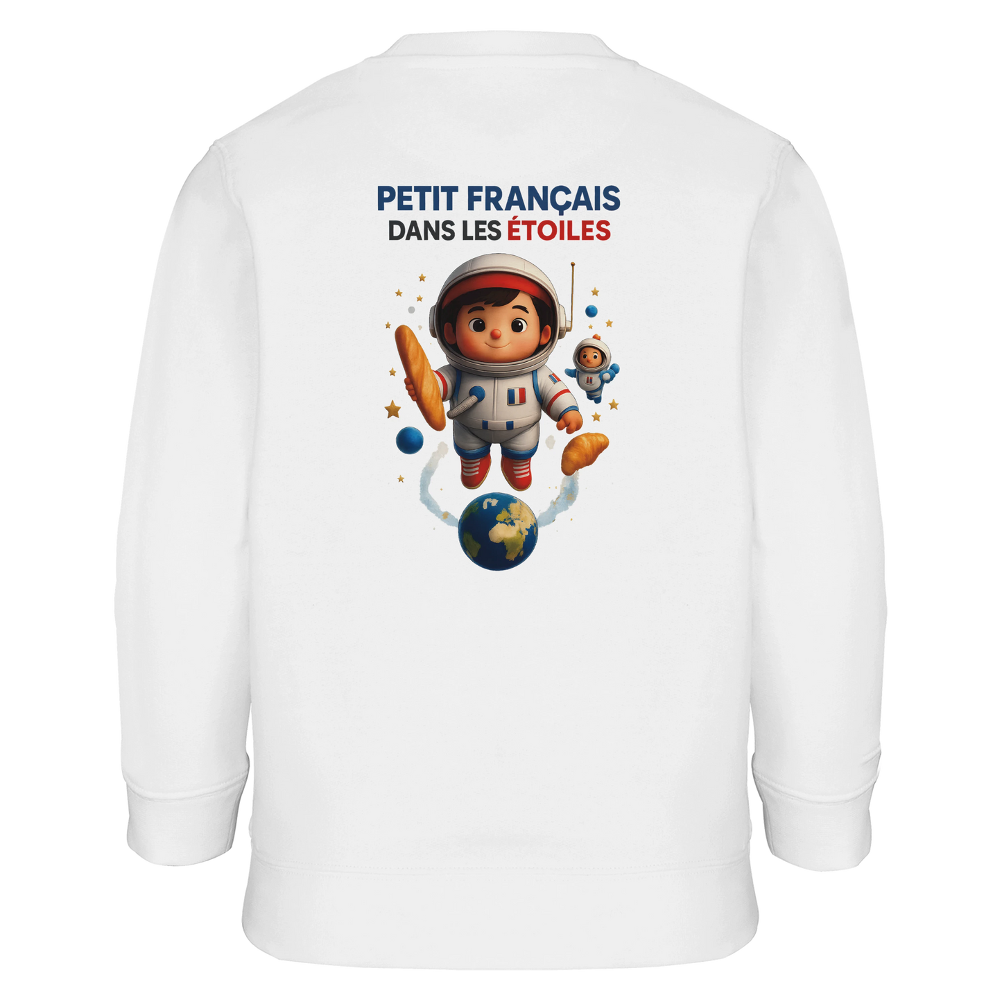 Sweat-shirt garçon Petit Français dans les Étoiles - Coton Écologique et Polaire