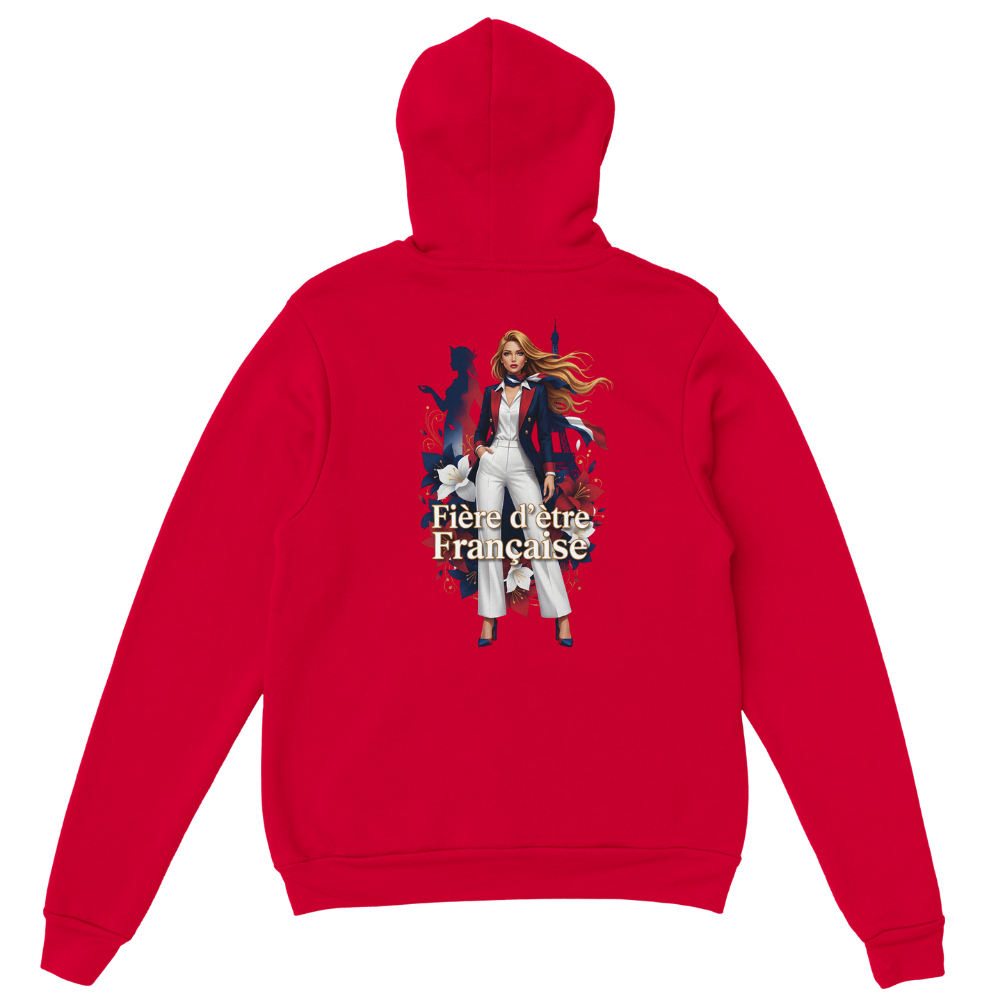 Sweat à Capuche Femme Fière d'être Française - Confort Premium