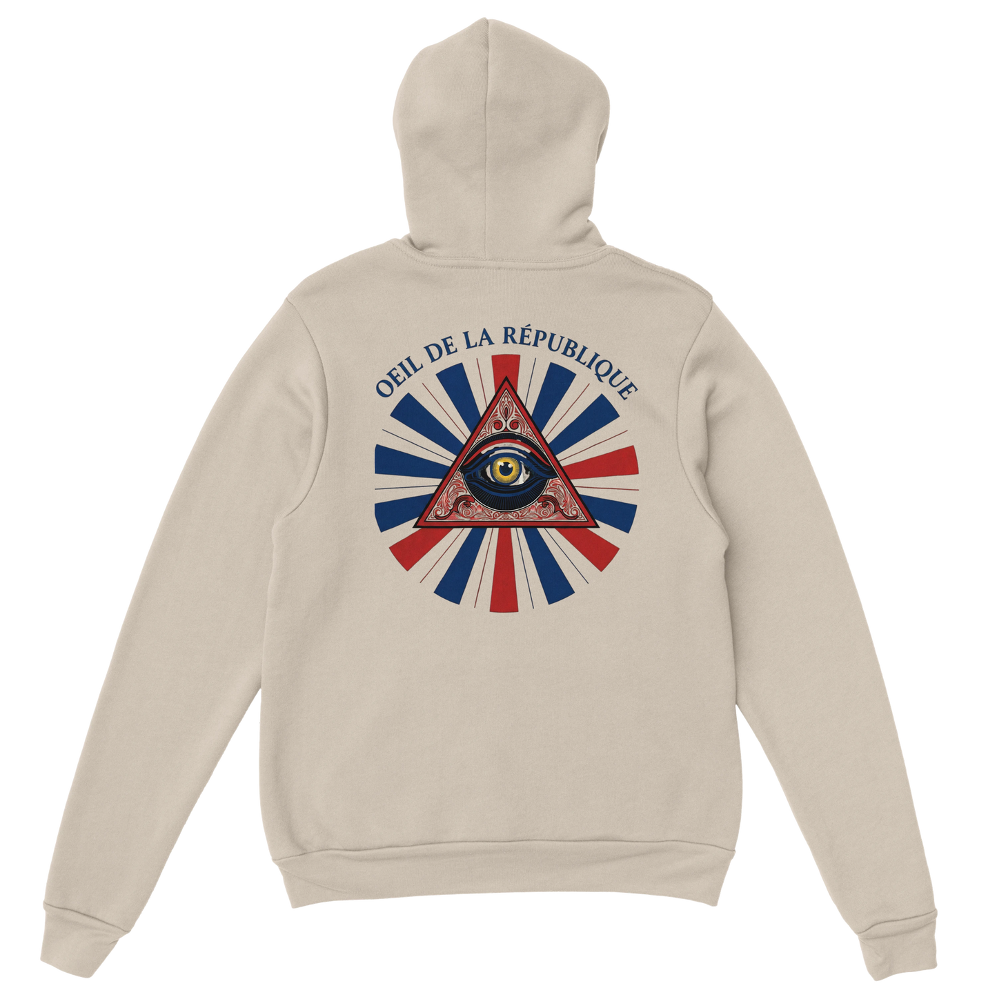 Sweat à capuche Homme - Design Œil de la République - Premium Confort