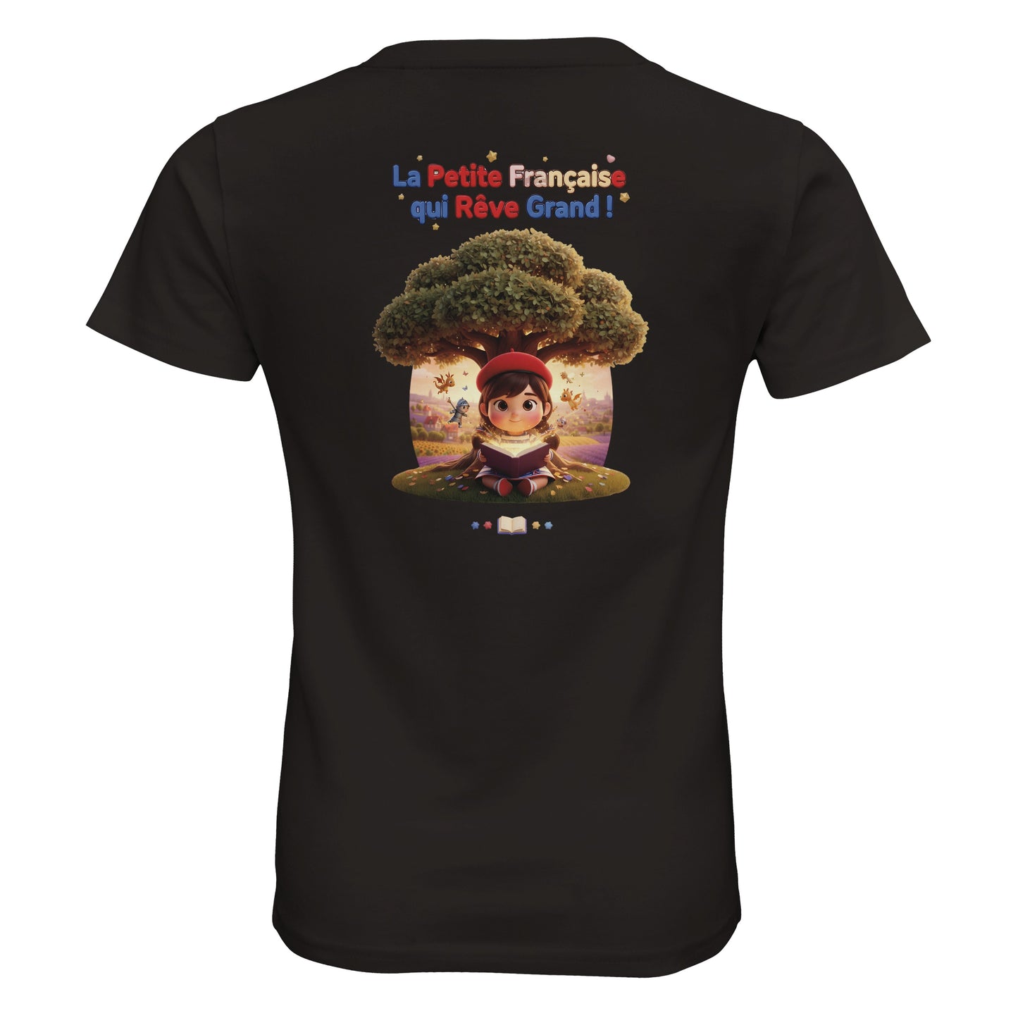 T-Shirt Fille - La Petite Française Qui Rêve Grand - 100% Coton Bio
