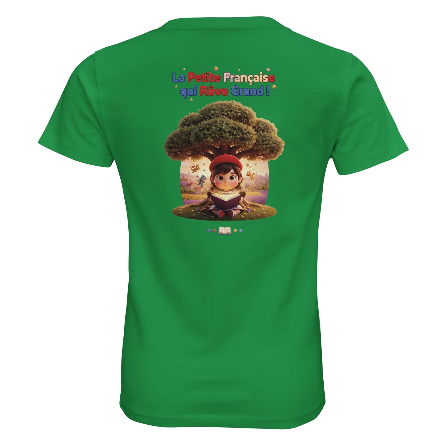 T-Shirt Fille - La Petite Française Qui Rêve Grand - 100% Coton Bio