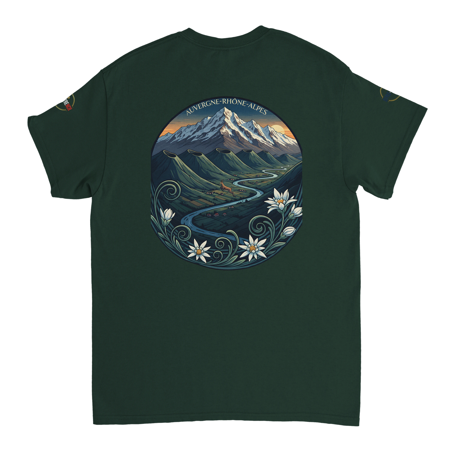 T-Shirt  Auvergne -Rhône -Alpes – Coupe Confortable et Durable