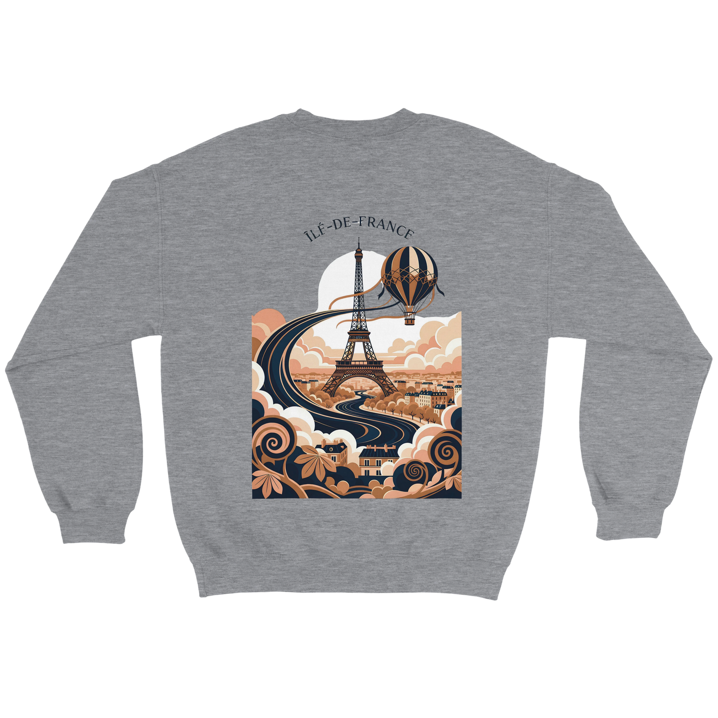 Sweat-shirt Unisexe Île-de-France – Confort Premium et Coupe Classique