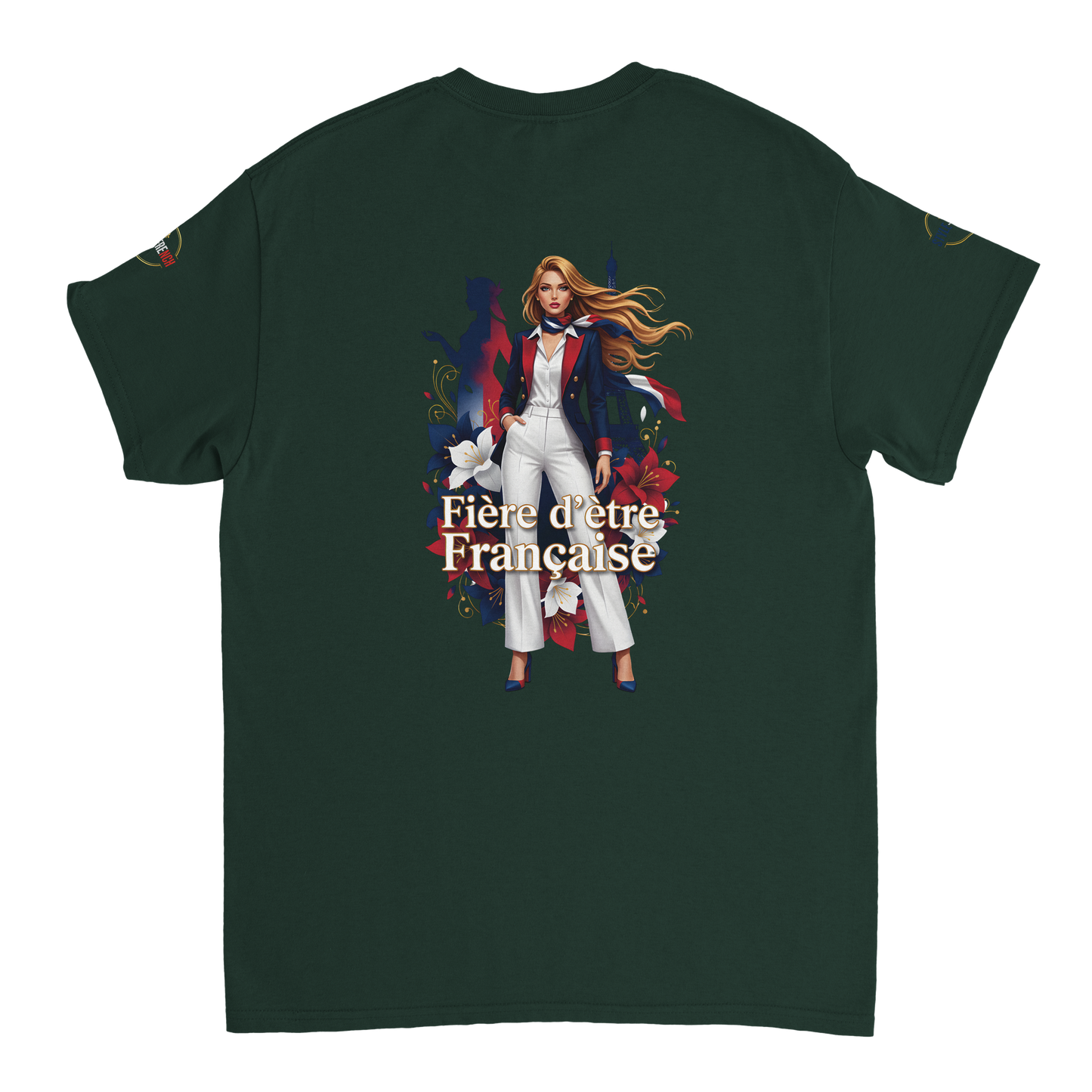 T-Shirt Femme Fière d'Être Française – Coton Premium