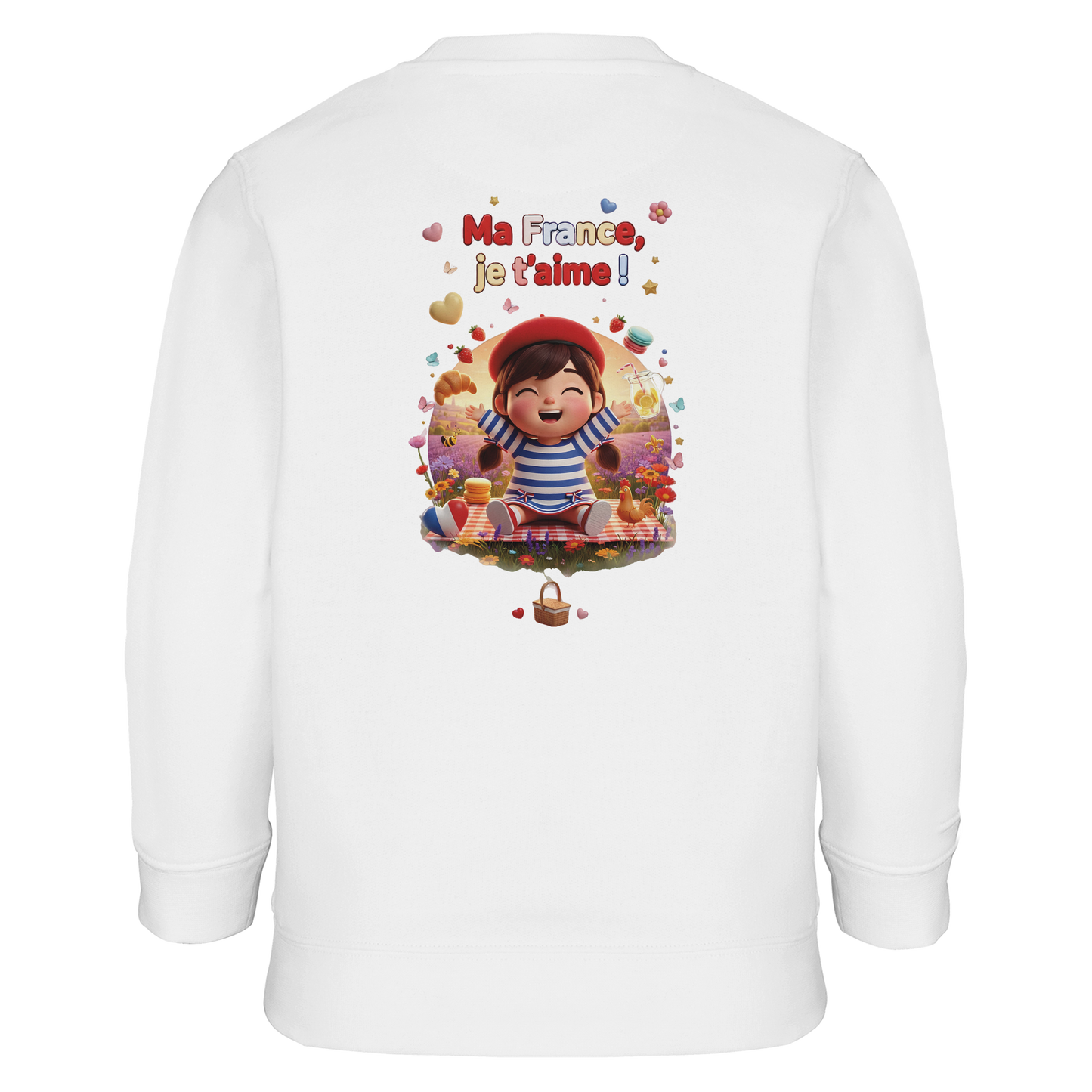 Ma France Je T'aime Sweat-shirt pour Enfant - Coton Bio Confortable