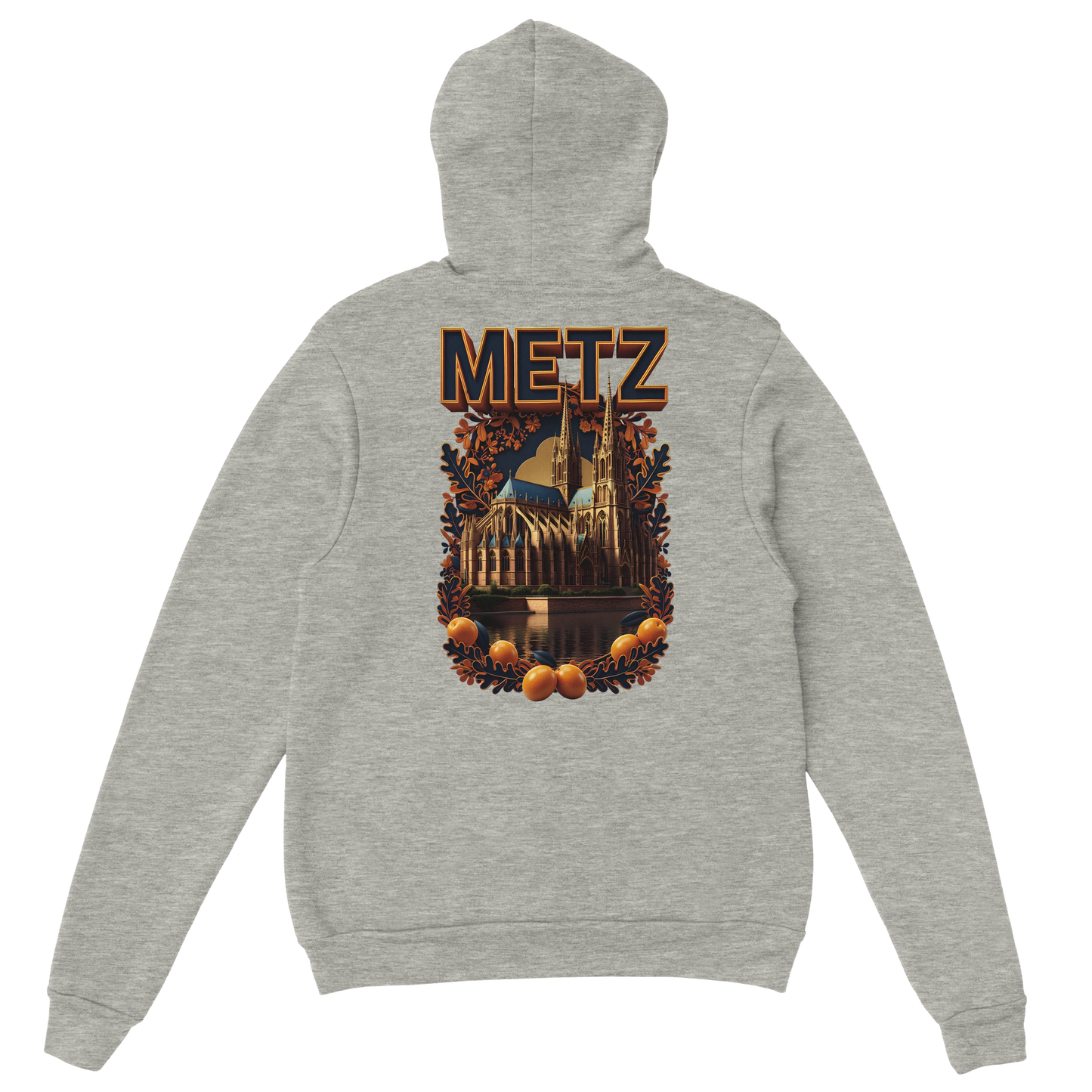 Sweat à capuche unisexe Metz - Ville de France - Design Premium