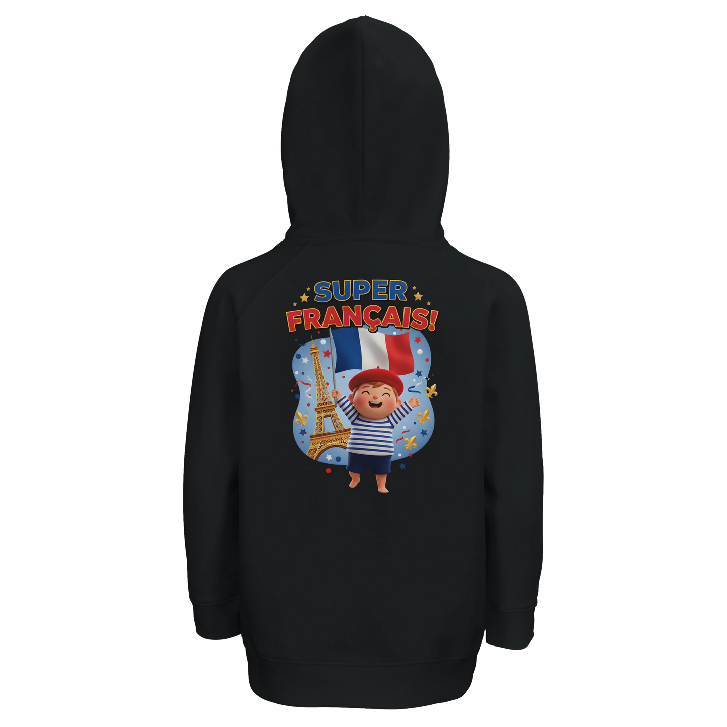 Sweat-shirt à Capuche Enfant - Design Super Français - Éco-responsable
