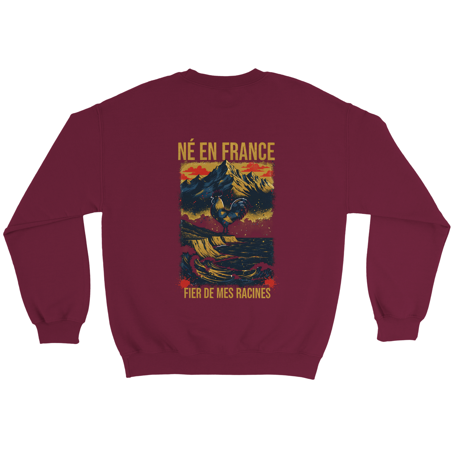 Sweat-shirt Homme « Né en France » – Confort Premium et Design Durable