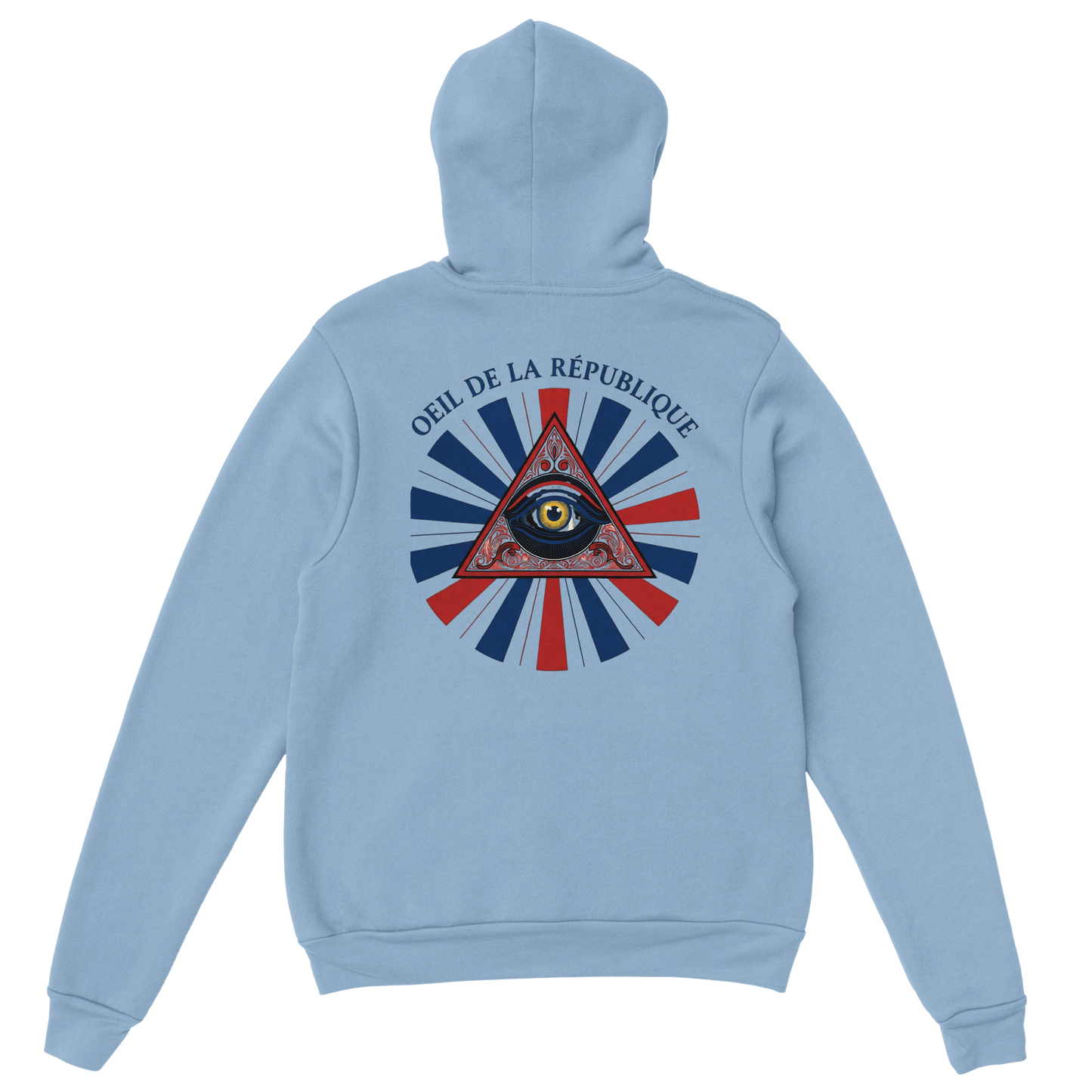 Sweat à capuche Homme - Design Œil de la République - Premium Confort