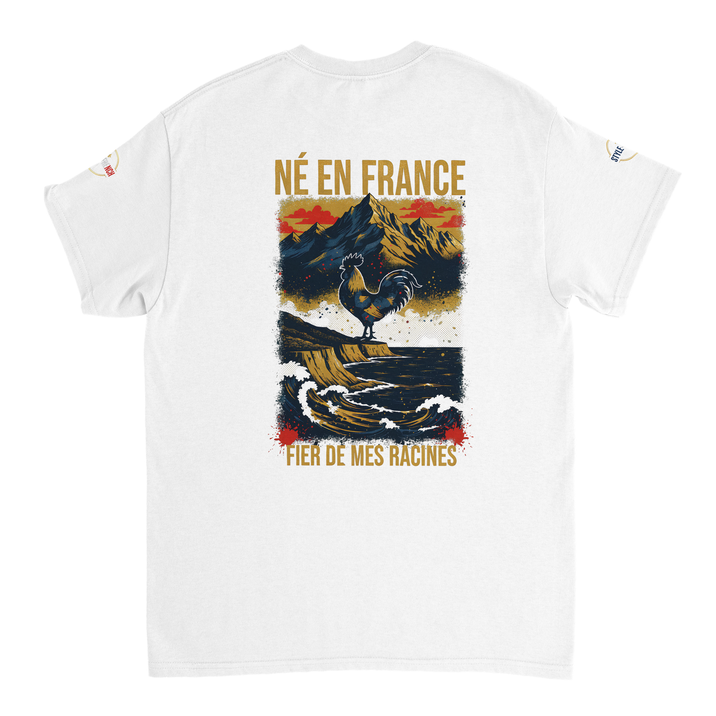 T-Shirt Premium 'Né en France' – Coton Épais à Coupe Classique