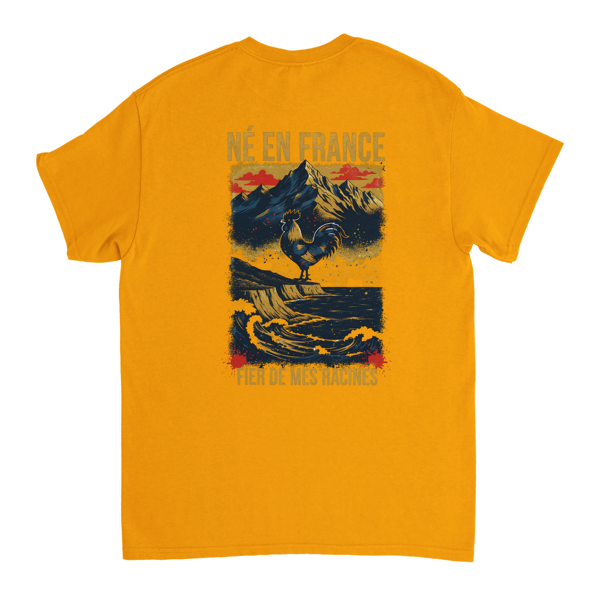 T-Shirt Premium 'Né en France' – Coton Épais à Coupe Classique