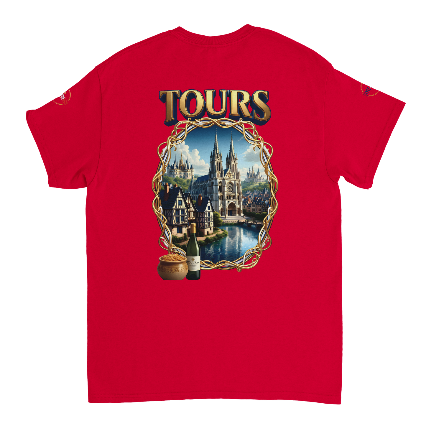 T-shirt Unisexe Tours Ville de France – Coton Épais Premium