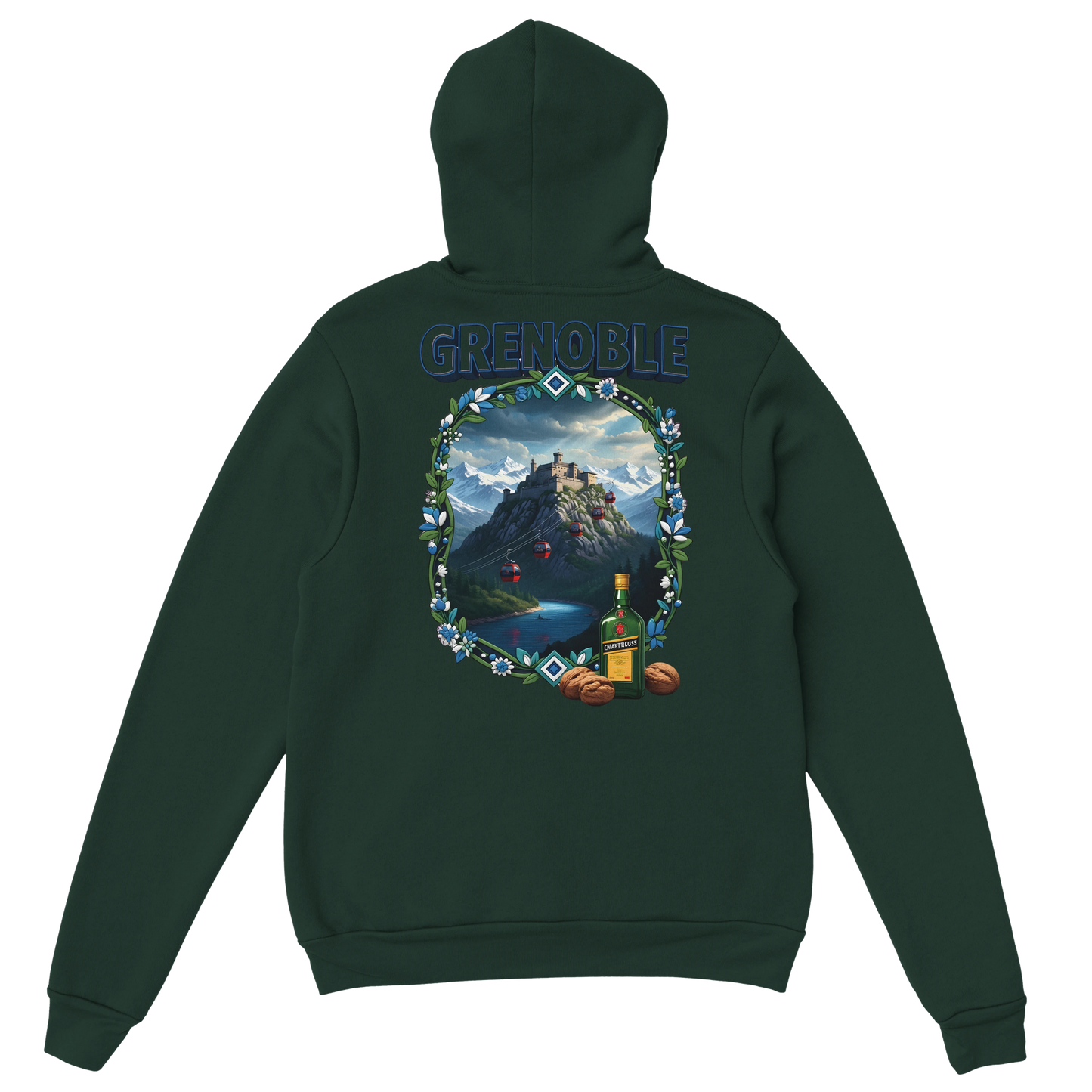 Sweat à capuche Grenoble - Collection Ville de France - Unisexe Premium