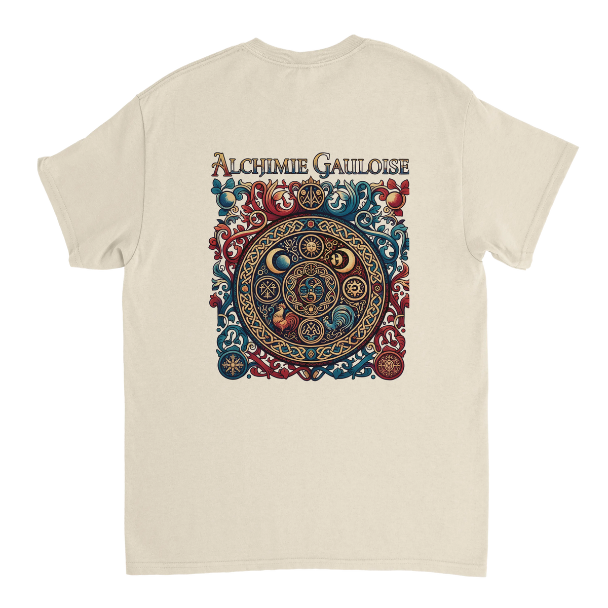 T-Shirt Homme Alchimie Gauloise – Coton Épais à Coupe Classique