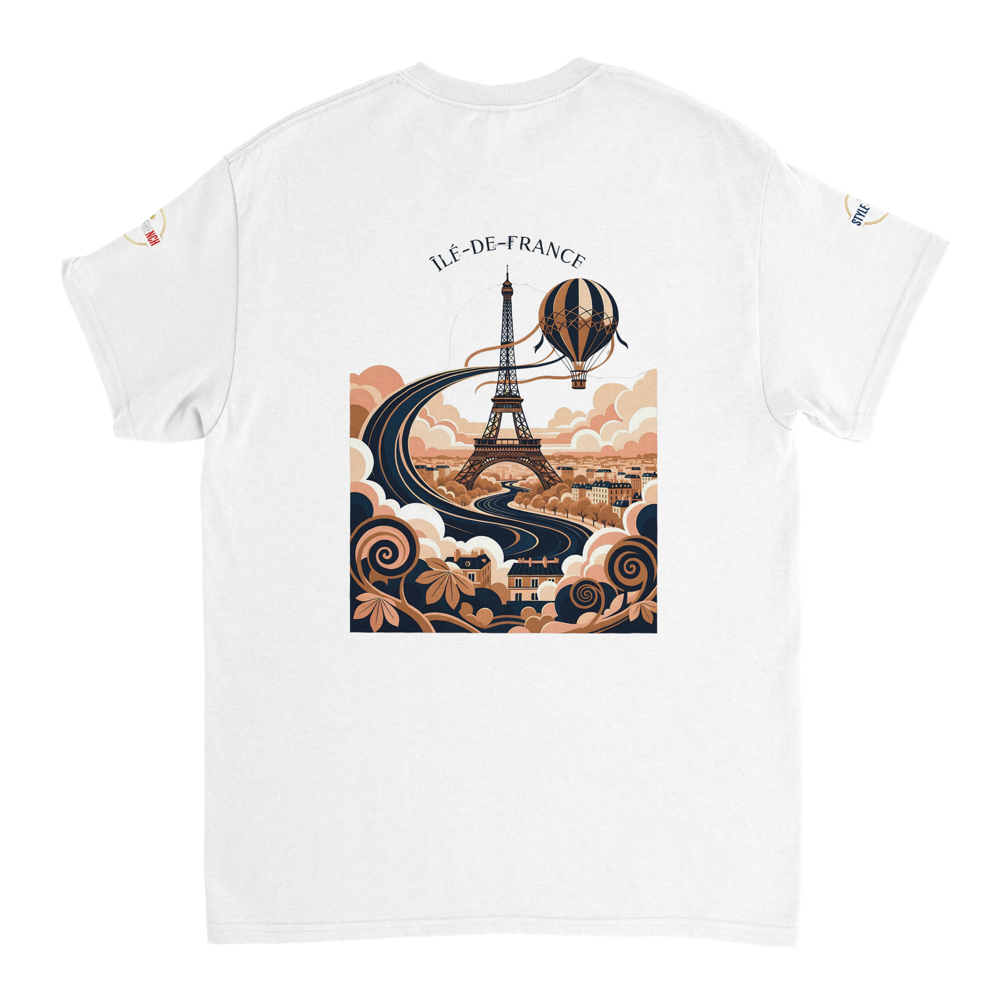 T-shirt Unisexe Île-de-France – Coton Épais à Coupe Classique