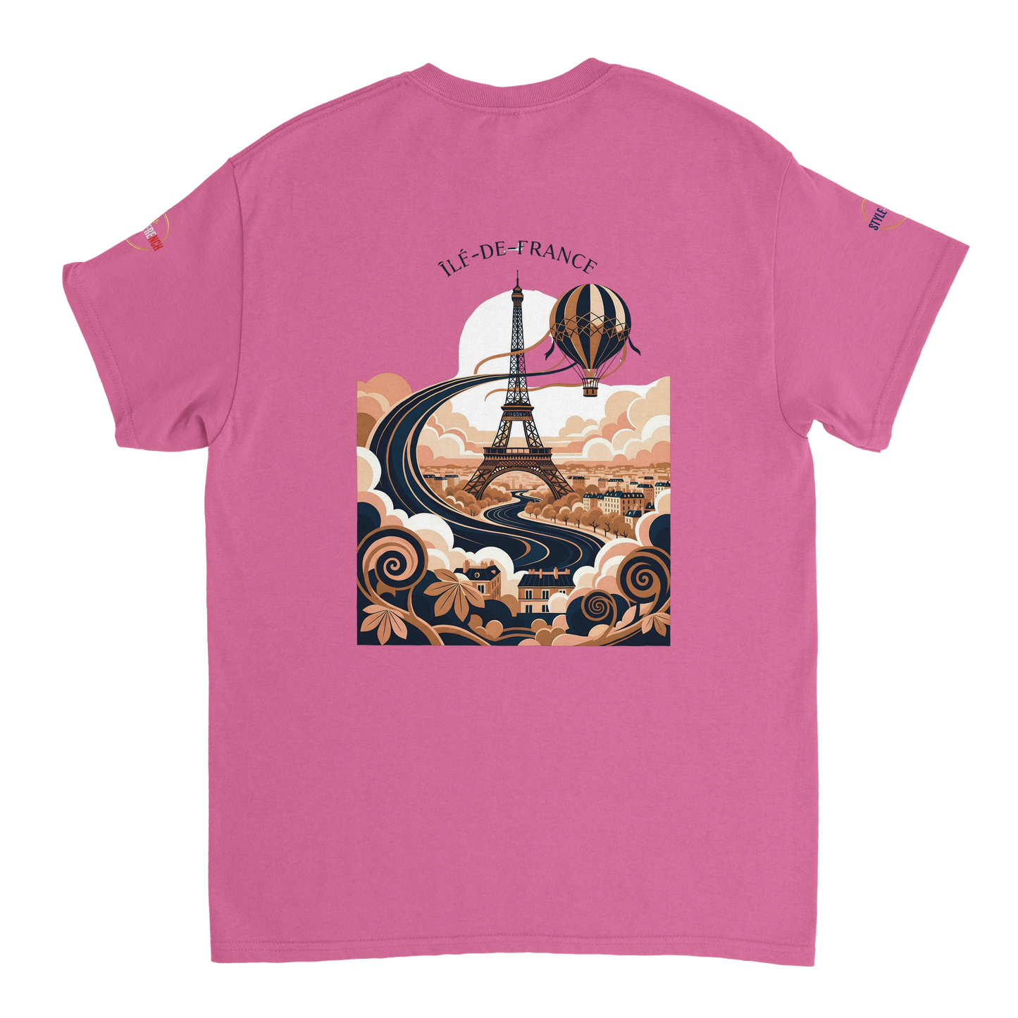 T-shirt Unisexe Île-de-France – Coton Épais à Coupe Classique