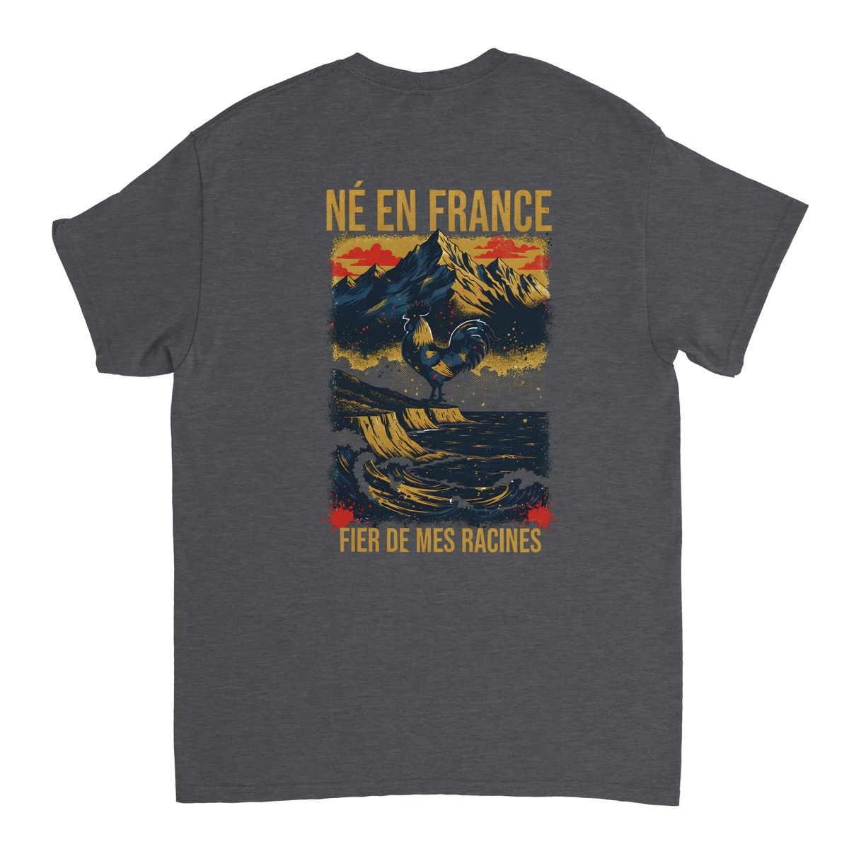 T-Shirt Premium 'Né en France' – Coton Épais à Coupe Classique