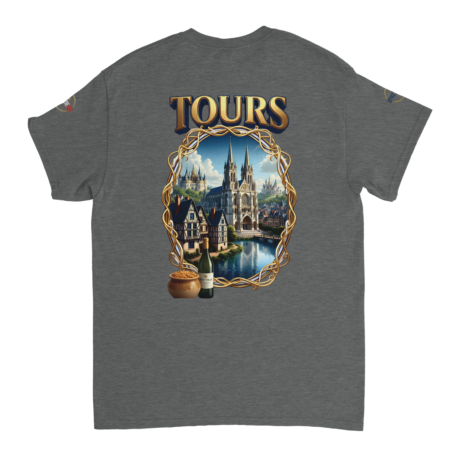 T-shirt Unisexe Tours Ville de France – Coton Épais Premium