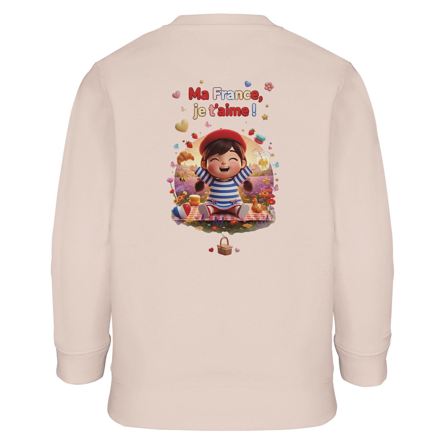 Ma France Je T'aime Sweat-shirt pour Enfant - Coton Bio Confortable