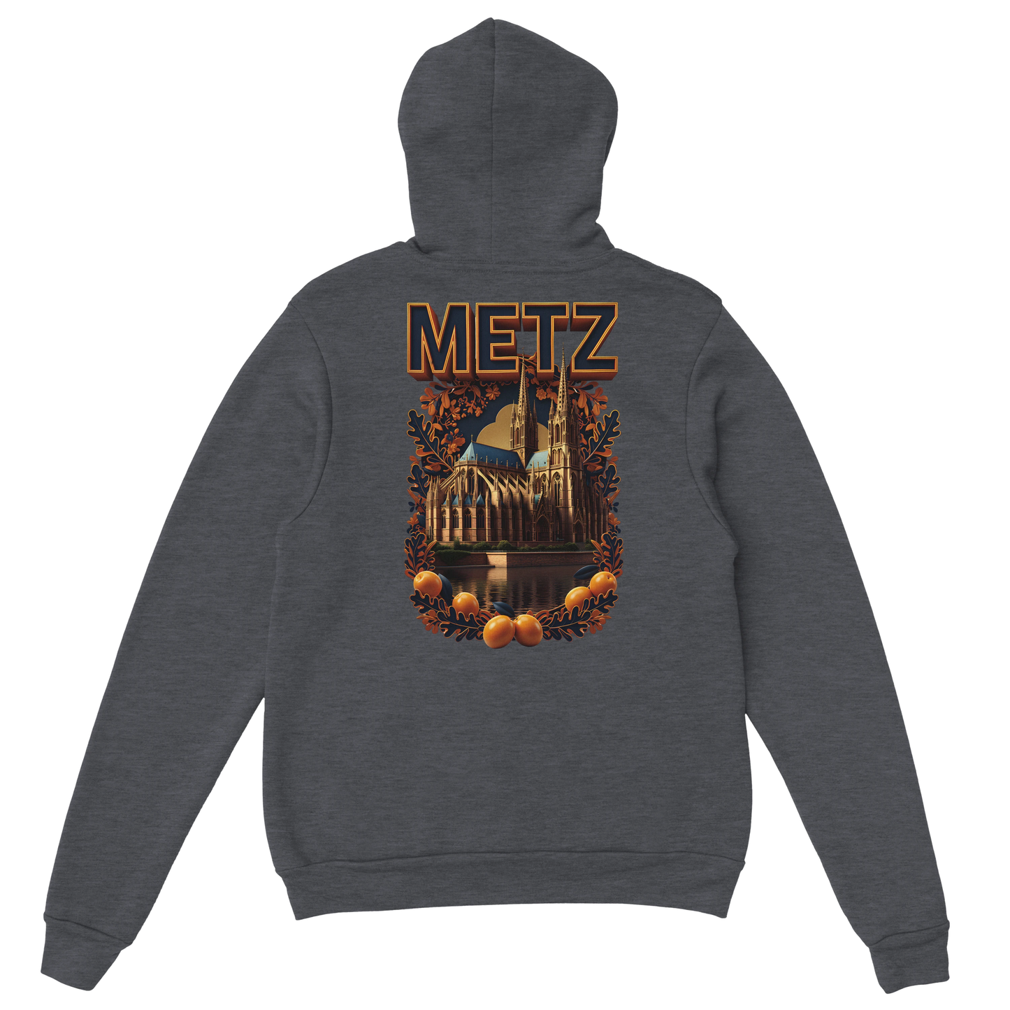 Sweat à capuche unisexe Metz - Ville de France - Design Premium