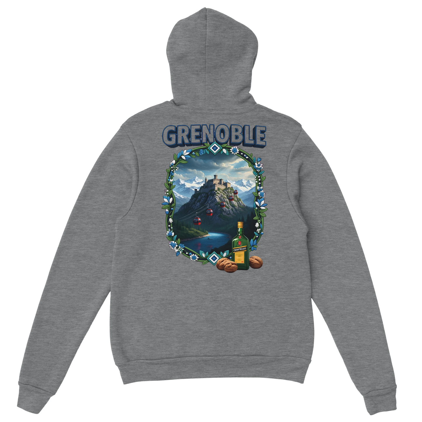 Sweat à capuche Grenoble - Collection Ville de France - Unisexe Premium