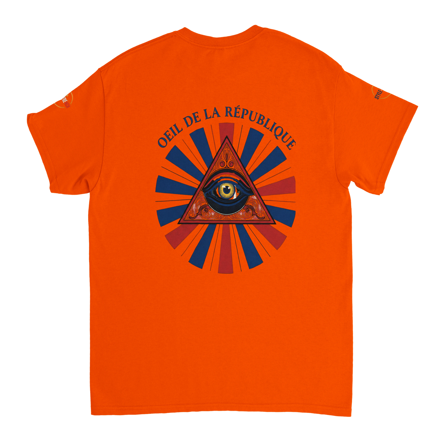 T-shirt Homme Œil de la République - Coton Épais à Coupe Classique